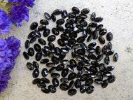 Black Onyx Oval Facets - 5x7mm