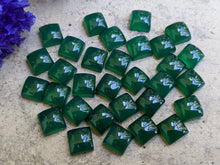 Load image into Gallery viewer, Green Onyx Square Cabochons - 7mm
