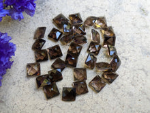Load image into Gallery viewer, Smoky Quartz Rose Cut Square Facets - 6mm
