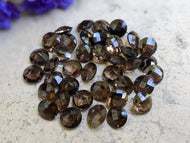 Smoky Quartz Rose Cut Round Facets - 8mm