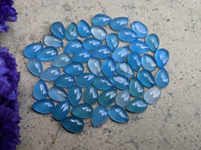 Load image into Gallery viewer, Blue Chalcedony Teardrop Cabochons - 7x9mm
