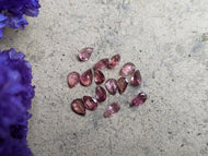 Pink Tourmaline Teardrop Facets - 4x6mm