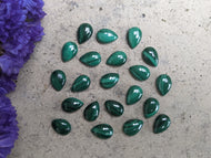 Malachite Teardrop Cabochons - 7x10mm