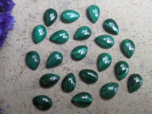 Load image into Gallery viewer, Malachite Teardrop Cabochons - 7x10mm
