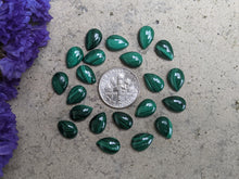 Load image into Gallery viewer, Malachite Teardrop Cabochons - 7x10mm

