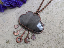Load image into Gallery viewer, Silver Sheen Obsidian Cloud Pendant
