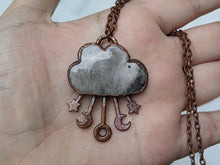Load image into Gallery viewer, Silver Sheen Obsidian Cloud Pendant
