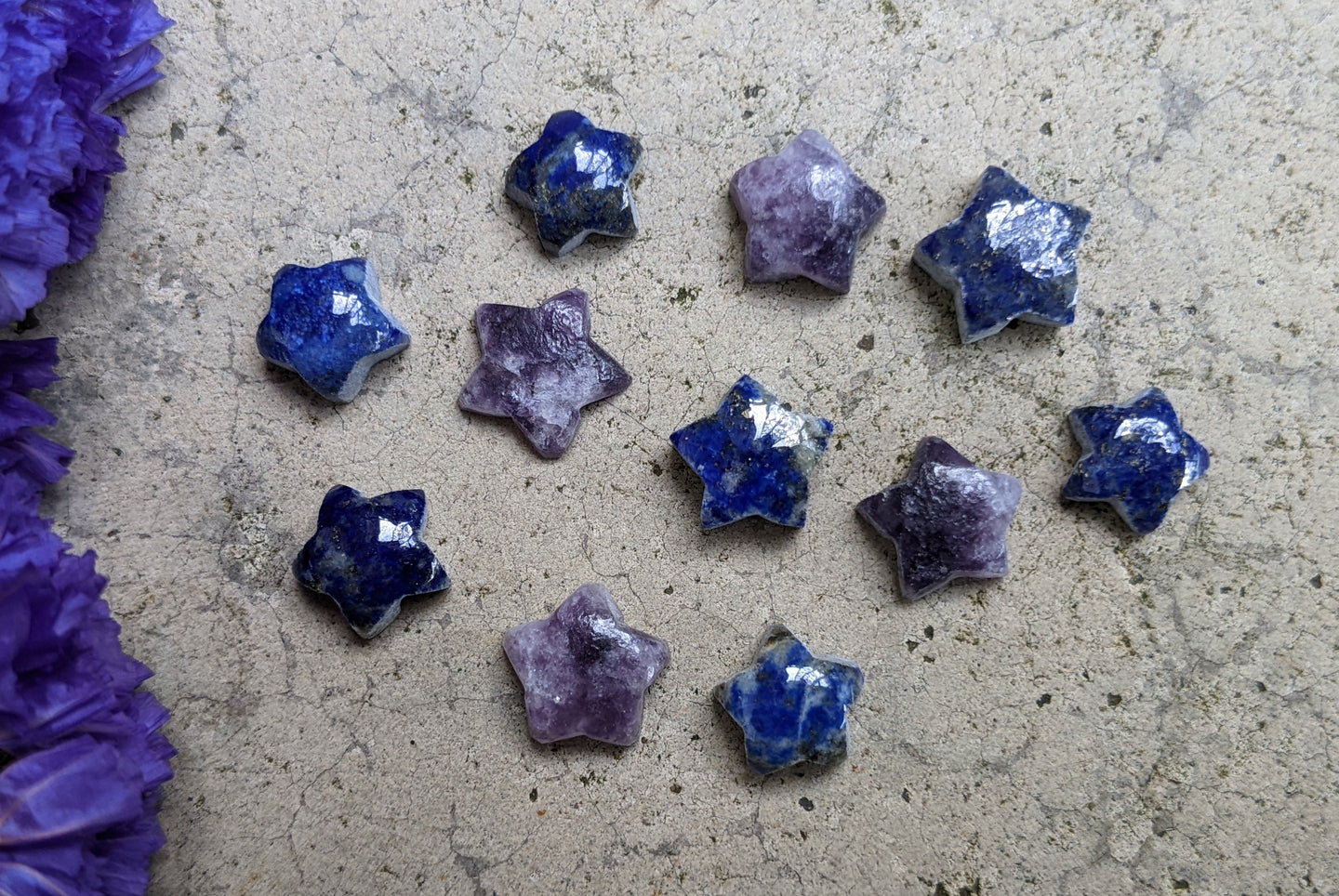 Lapis Lazuli Star Cabochons - Mini