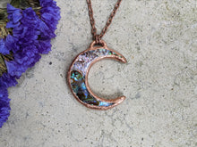 Load image into Gallery viewer, Abalone Crescent Moon Pendant
