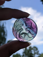 Fluorite Carved Cat Pendant