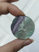 Load image into Gallery viewer, Fluorite Carved Cat Pendant
