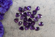 Amethyst Rose Cut Trillion Facets - 7mm