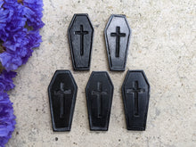 Load image into Gallery viewer, Black Horn Coffins - Large Carved Cross
