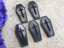 Load image into Gallery viewer, Black Horn Coffins - Large Carved Cross
