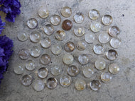 Golden Rutilated Quartz Round Cabochons - 8mm