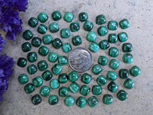 Load image into Gallery viewer, Malachite Cushion (Square) Cabochons - 7mm
