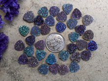 Load image into Gallery viewer, Titanium Druzy Agate Trillion Cabochons - 8mm
