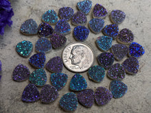 Load image into Gallery viewer, Titanium Druzy Agate Trillion Cabochons - 8mm
