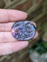 Load image into Gallery viewer, Carved Purple Labradorite Cabochon
