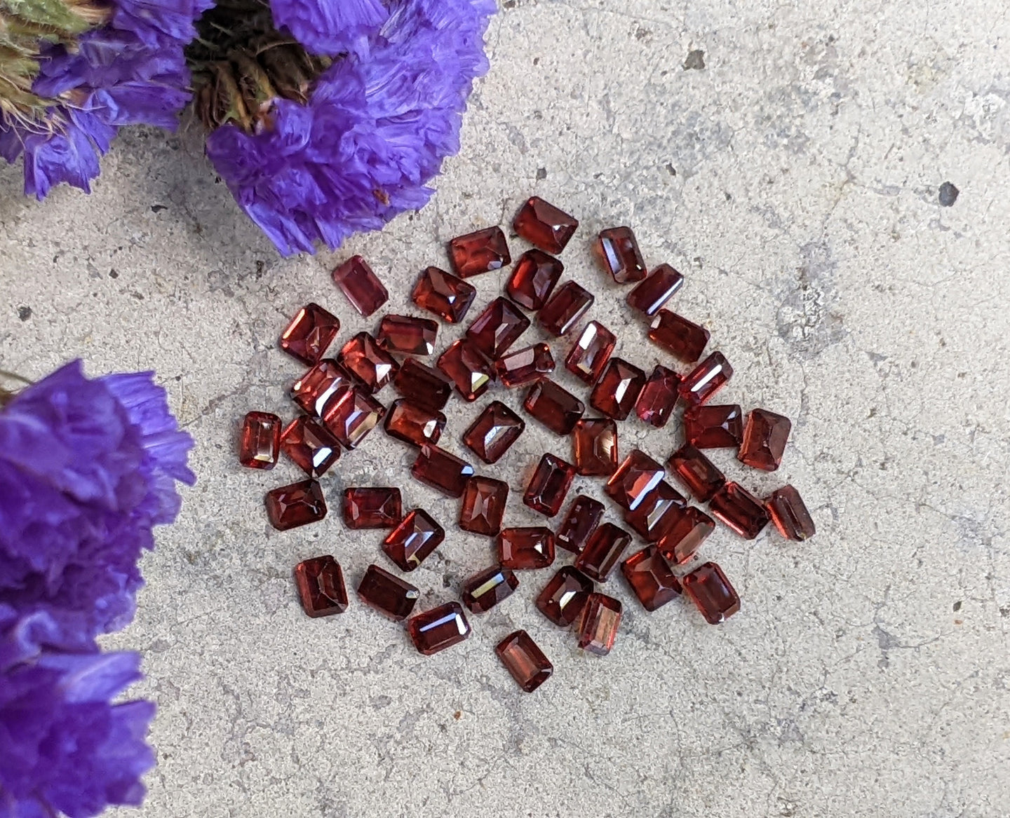 Garnet Octagon Facets - 3x5mm