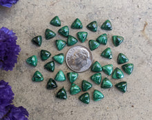 Load image into Gallery viewer, Malachite Trillion Cabochons - 6mm
