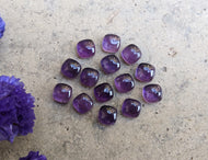 Amethyst Cushion Cut Cabochons - 8mm
