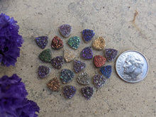 Load image into Gallery viewer, Titanium Druzy Agate Trillion Cabochons (Mixed Colors) - 7mm
