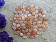 Peach Moonstone Teardrop Cabochons - 6x9mm