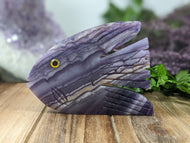 Silk Fluorite Fish Carving