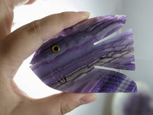 Load image into Gallery viewer, Silk Fluorite Fish Carving
