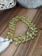 Lemon Quartz Faceted Briolettes