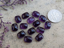 Load image into Gallery viewer, Amethyst Cushion Cut Rectangular Cabochons - 7x9mm
