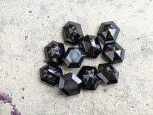 Load image into Gallery viewer, Black Spinel Elongated Hexagon Facets - 7x9mm
