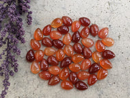 Carnelian Teardrop Cabochons - 7x10mm