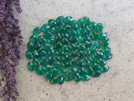 Green Onyx Oval Rose Cuts - 5x7mm
