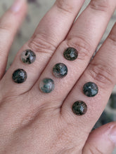 Load image into Gallery viewer, Moss Agate Rose Cut Round Cabochons - 8mm
