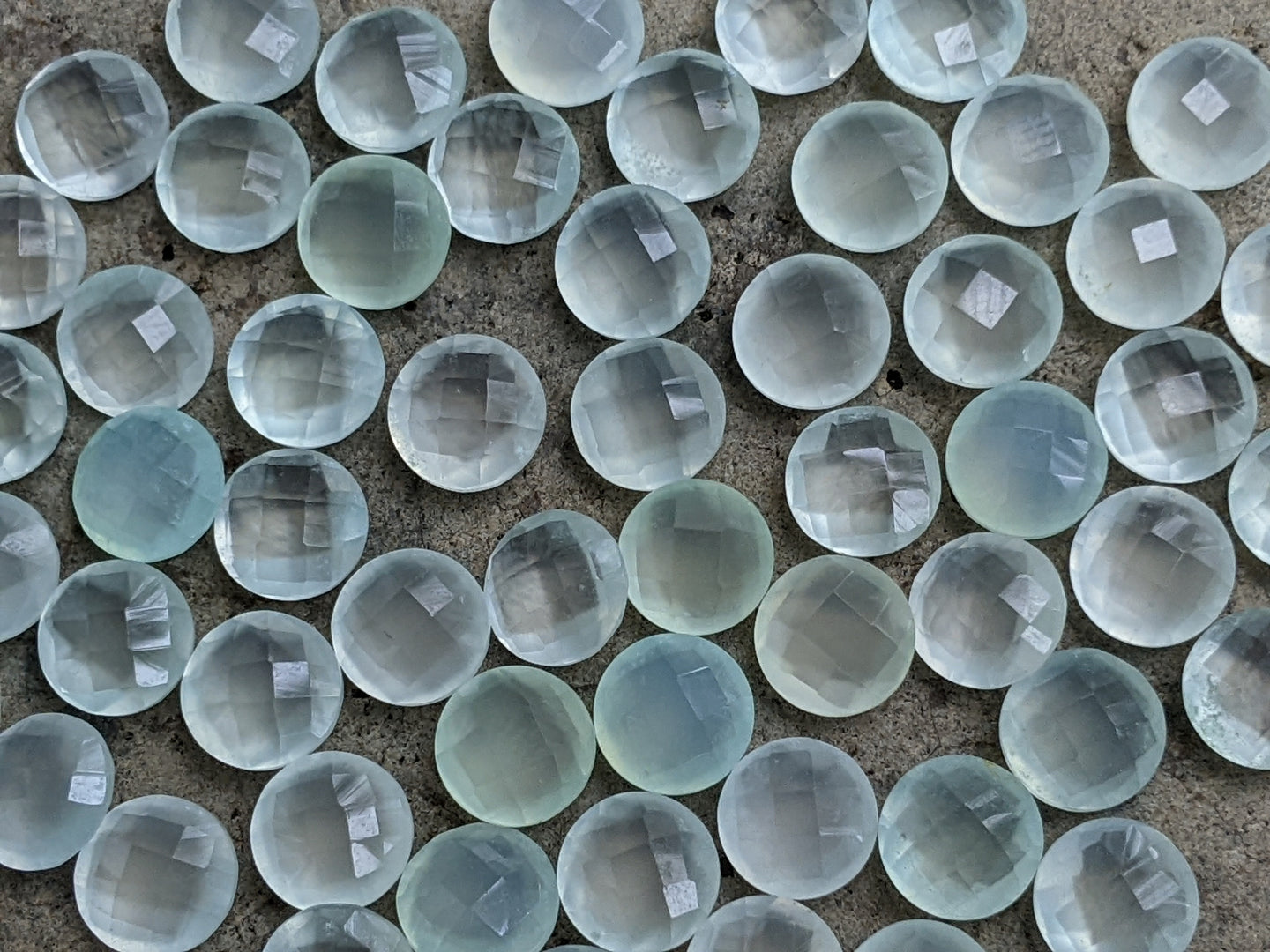 Chalcedony Round Rose Cuts - 6mm