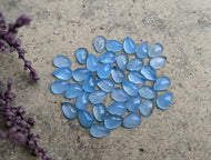 Blue Chalcedony Teardrop Cabochons - 4x6mm
