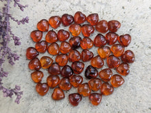 Load image into Gallery viewer, Baltic Amber Heart Cabochons - 6mm
