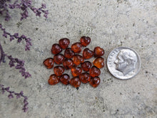 Load image into Gallery viewer, Clearance Baltic Amber Heart Cabochons - 6mm
