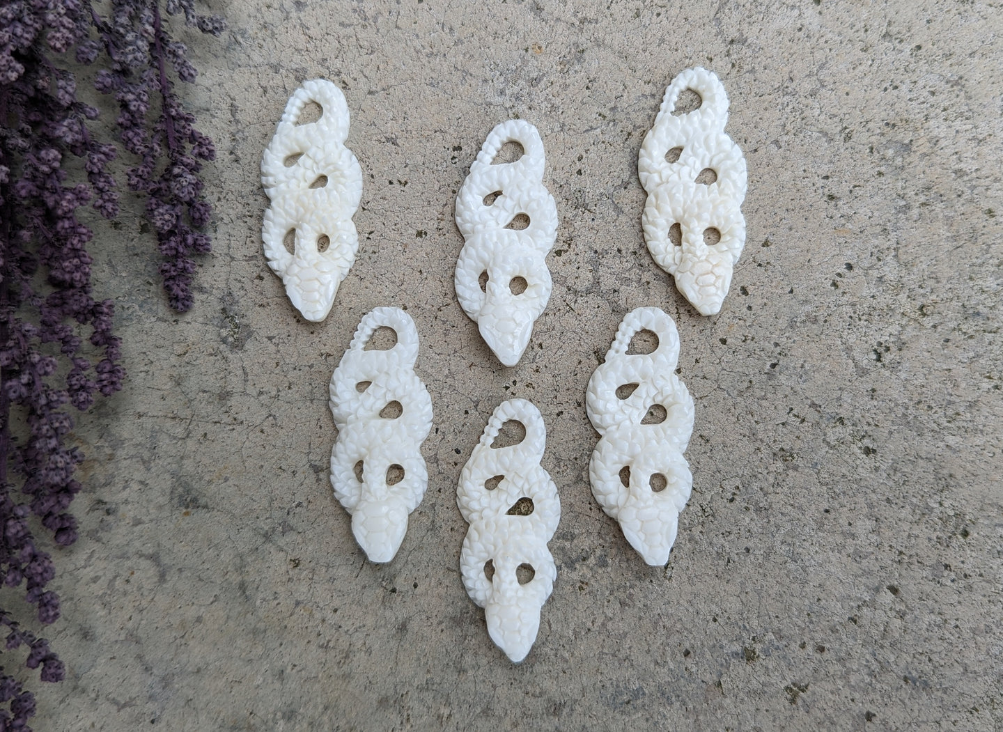 Bone Snake Cabochons