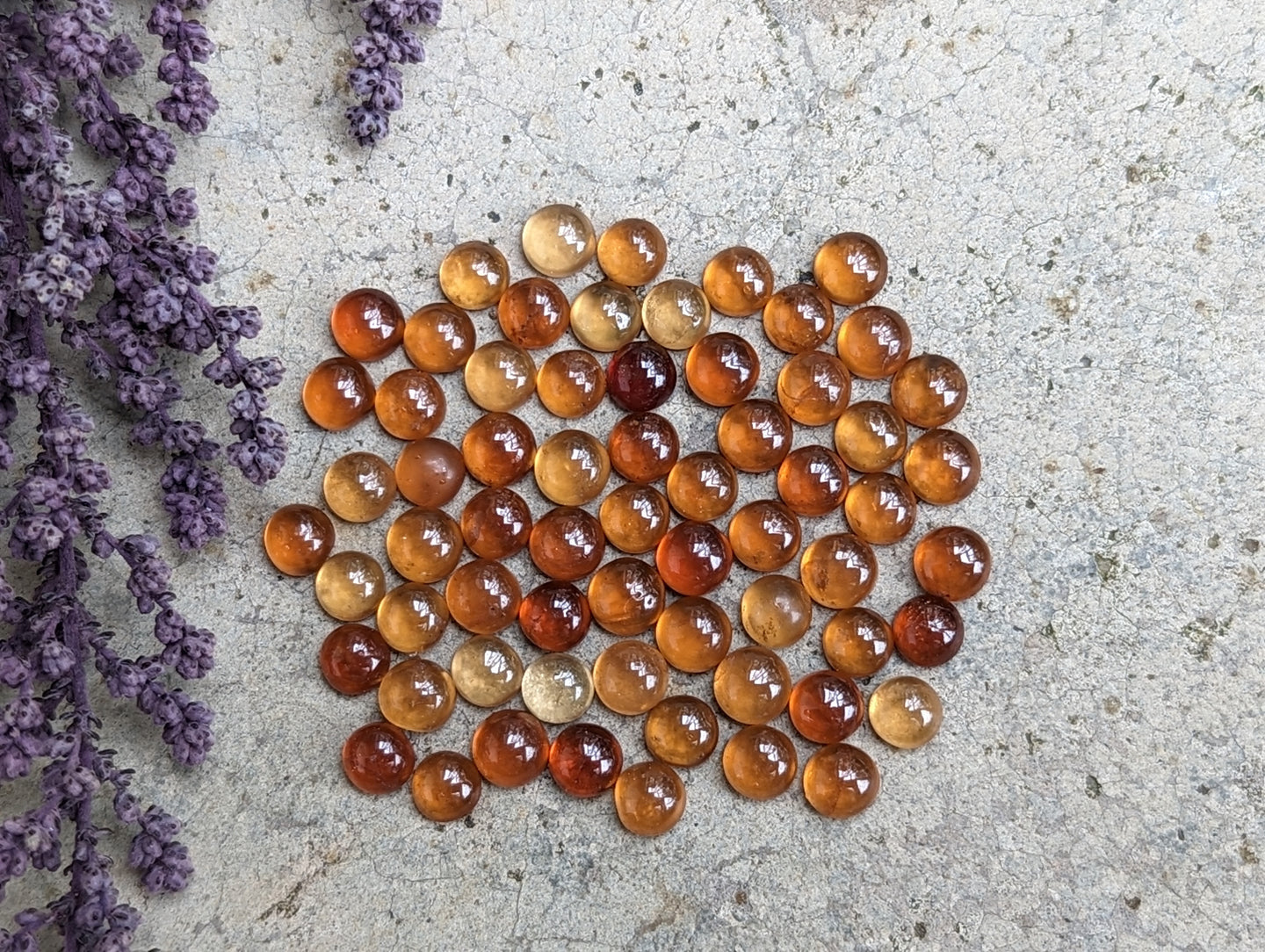 Hessonite Garnet Round Cabochons - 5mm