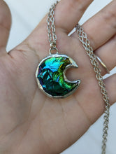 Load image into Gallery viewer, Aura Obsidian Moon Pendant
