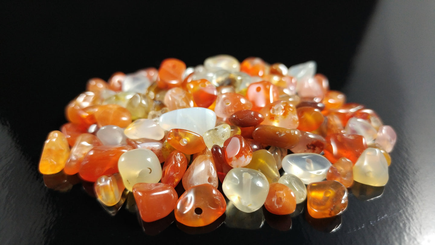 Red Agate Chip Beads