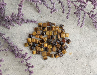Clearance Tigers Eye Square Cabochons - 4mm