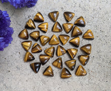 Load image into Gallery viewer, Tigers Eye Trillion Cabochons - 9mm
