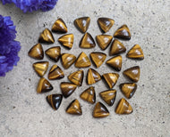 Tigers Eye Trillion Cabochons - 9mm